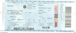 World Figure Skating Championships - March 2018, Mediolanum Forum.MILANO.ITALY.(Pairs Free) Entrance Ticket. - Eiskunstlauf