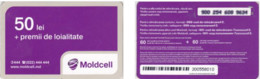 Recharge GSM - Moldavie - Moldcell - 50 Lei Violette - Moldavie