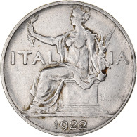 Monnaie, Italie, Vittorio Emanuele III, Lira, 1922, Rome, TB, Nickel, KM:62 - 1 Lire