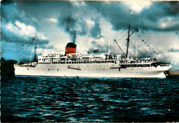 Le Bateau Paquebot COLOMBIE * Fort De France Martinique * Compagnie Générale Transatlantique - Steamers