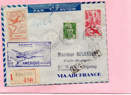 I0806 -  Enveloppe - Timbre "POSTE AÉRIENNE" - Tampon "FRANCE AMÉRIQUE Du SUD" - Used Stamps