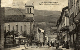 BELLEGARDE EGLISE ET RUE DE LA REPUBLIQUE - Bellegarde-sur-Valserine