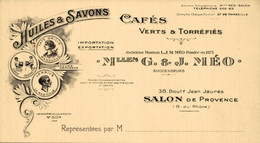 SALON DE PROVENCE Carte De Visite - Visiting Cards