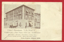 CARTOLINA VG ITALIA - PUBBLICITARIA - VIAREGGIO - Hotel Pensione LA PACE - 9 X 14 - 1929 BRESSANONE - Viareggio