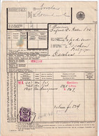 DDBB 926A -- Lettre De Voiture 1939 - Transport De GENIEVRE Distillerie Wittkamp à SCHIEDAM- Timbre D' Assurance 100 Gld - Railway