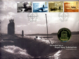 Royal Mail FDC "One Hundred Years Of Royal Navy Submarines - Wiston Churchill" - Sous-marins