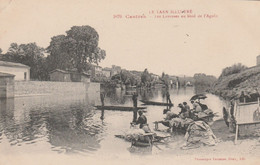 CPA (81) CASTRES Les Laveuses Au Bord De L' Agout Lavandière Blanchisseuse + Cachet Militaire Au Dos - Castres