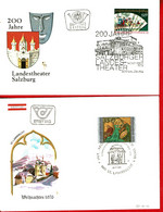 1974-1975 - Autriche - 200 JAHRE SALZBURGER LANDESTHEATER + WEIHNACHTEN 1976 St LAMBRECHT - Tp N° 1327 - 1363 - FDC