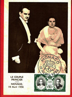 1956 - Monaco - LE COUPLE PRINCIER - Tp N+ 473 - Cartas Máxima