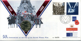 Royal Mail FDC "50th Anniversary Of The End Of The Second World War IIWW" - Guerre Mondiale (Seconde)