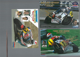 3 Foto's POSTKAARTFORMAAT VAN RACEPILOOT MOTOREN FREDDIE SPENCER - Motorcycle Sport