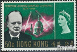 Hongkong 219Z Kopfstehendes Wasserzeichen Postfrisch 1966 Churchill - Ungebraucht