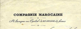 1923 ENTETE COMPAGNIE MAROCAINE  Partie Lettre Par Caqueray De Valolive Vice Président De Cette Cie   4 PAGES DE TEXTE - Other & Unclassified