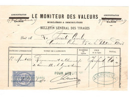 142/ Timbres Fiscaux Sur Document : Doc. 1880 Avec TF 10 Cts Quittances  - Doc. 1945 Avec Tampon 1 Fr. - Covers & Documents