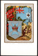 F0496 - Queensland - Wappenkarte - Litho Kunstverlag Paul Kohl Chemnitz - Otros & Sin Clasificación
