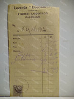 Italy Italia Invoice Fattura Locanda BOCCADITTO Fiorini Lodovico Castiglione Dei Pepoli BARAGAZZA 1922 - Italia