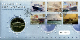 Royal Mail FDC "Spanning The Oceans From Steamships To Ocean Liners - Queen Mary 2 2004" - Schiffahrt