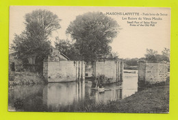 78 MAISONS LAFFITTE N°33 Petit Bras De Seine Ruines Vieux Moulin VOIR ZOOM Barque à Voile Rameur VOIR DOS - Maisons-Laffitte