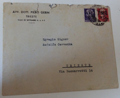 1946 TRIESTE Busta Per CITTA'+L.1+L.2 Imperiale Luogotenenziale+AMG-VG-O387 - Poststempel
