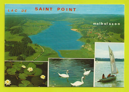 25 Le Lac De St Point Malbuisson Vers Pontarlier Cygnes Voilier VOIR DOS - Pontarlier