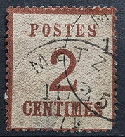 ALSACE-LORRAINE 1870 - Canceled - YT 2 - 2c - Altri & Non Classificati