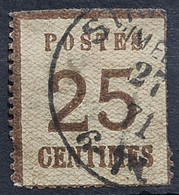 ALSACE-LORRAINE 1870 - Canceled - YT 7 - 25c - Other & Unclassified