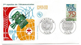 FDC--1979-- 3° Exposition Des Télécom 79  (satellite )......cachet  PARIS - 75... ..à Saisir - 1970-1979