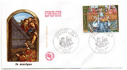 FDC--1979-- .Miniature --La Musique .................cachet    PARIS - 75... ..à Saisir - 1970-1979