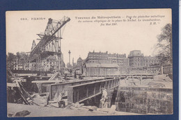 CPA [75] Paris > Métro Parisien, Gares Construction Non Circulé - Pariser Métro, Bahnhöfe