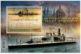 HUNGARY - 2022. S/S - 150th Anniversary Of The SMS LEITHA Monitor / Oldest  Austro-Hungarian Warship / Normal Vers.MNH!! - Nuovi