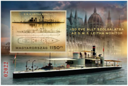 HUNGARY - 2022. S/S - 150th Anniversary Of The SMS LEITHA Monitor / Oldest  Austro-Hungarian Warship / Imperf. MNH!! - Unused Stamps