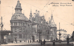 CPA Antwerpen - Anvers - Banque Nationale - Animé - Flamme Gand Exposition 1913 - Antwerpen