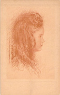 CPA Illustrateur - Portrait D'une Enfant - Walter Shachinger - Rotelzeichnung - Zonder Classificatie