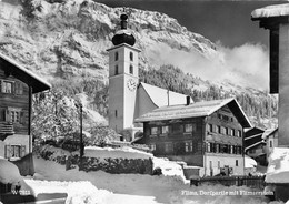 Flims Dorfpartie Mit Flimserstein Im Winter (10 X 15 Cm) - Flims