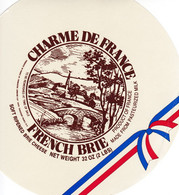 ETIQUETTE FROMAGE GRAND BRIE -  CHARME DE FRANCE  -  EXPORT  THIAUCOURT  54-Q - Cheese