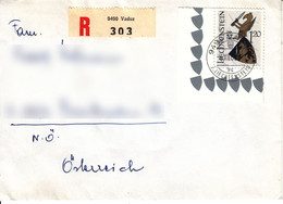 BM887 Liechtenstein Briefkuvert Frankiert Mit Randstück, Reco 9490 Vaduz 303 - Briefe U. Dokumente
