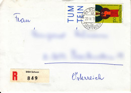 BM888 Liechtenstein Briefkuvert Frankiert Mit Randstück, Reco 9494 Schaan 849, Gelaufen 1971 - Brieven En Documenten