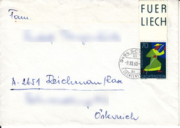 BM892 Liechtenstein Briefkuvert Frankiert Mit Randstück, 9494 Schaan, Gelaufen 1968 - Covers & Documents