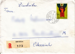 BM895 Liechtenstein Briefkuvert Frankiert Mit Randstück, Reco 9494 Schaan 173, Gelaufen 1970 - Cartas & Documentos
