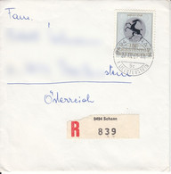 BM896 Liechtenstein Briefkuvert Frankiert, Reco 9494 Schaan 839, Gelaufen 1969 - Briefe U. Dokumente