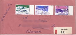 BM898 Liechtenstein Briefkuvert Mehrfach Frankiert Mit Randstücken Reco 9494 Schaan 961, Gelaufen 1980 - Briefe U. Dokumente