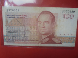 LUXEMBOURG 100 FRANCS 1986 Préfix "F" Circuler (L.4) - Luxemburg