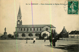 Le Creusot * La Place Schneider Et église St Laurent - Le Creusot