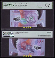 Vanuatu 500 Vatu (2017), Handsigned, #4 (100 Folders), Polymer, PMG67 - Vanuatu