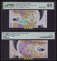 Vanuatu 1000 Vatu (2014), Commemorative, Handsigned, AA Prefix#19, Polymer, PMG64 - Vanuatu