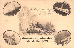 CPA Journées Nationales De Juillet 1929 - Hommages Aux Soldats Morts Pour La France - Guerra 1914-18