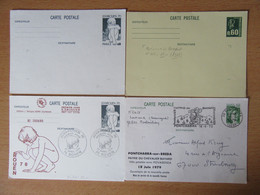 France - Lot De 4 Entiers Postaux Modernes Dont Juvarouen 76, Marianne Béquet, Sabine - Années 1970 - Konvolute: Ganzsachen & PAP