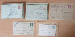 France - Lot De 49 Entiers Divers Semeuse, Mouchon, Sage, Pasteur, Paix, Tous Circulés, à étudier - Collezioni & Lotti: PAP & Biglietti