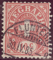 Heimat ZHS Fluntern (Zürich) 1885-04-30 Auf Telegraphen-Marke 10C. Zu#14 - Telégrafo