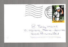 Timbre Sur Lettre Tintin Au Congo - Kuifje In Congo - N° 3048 - 2001 - Philabédés